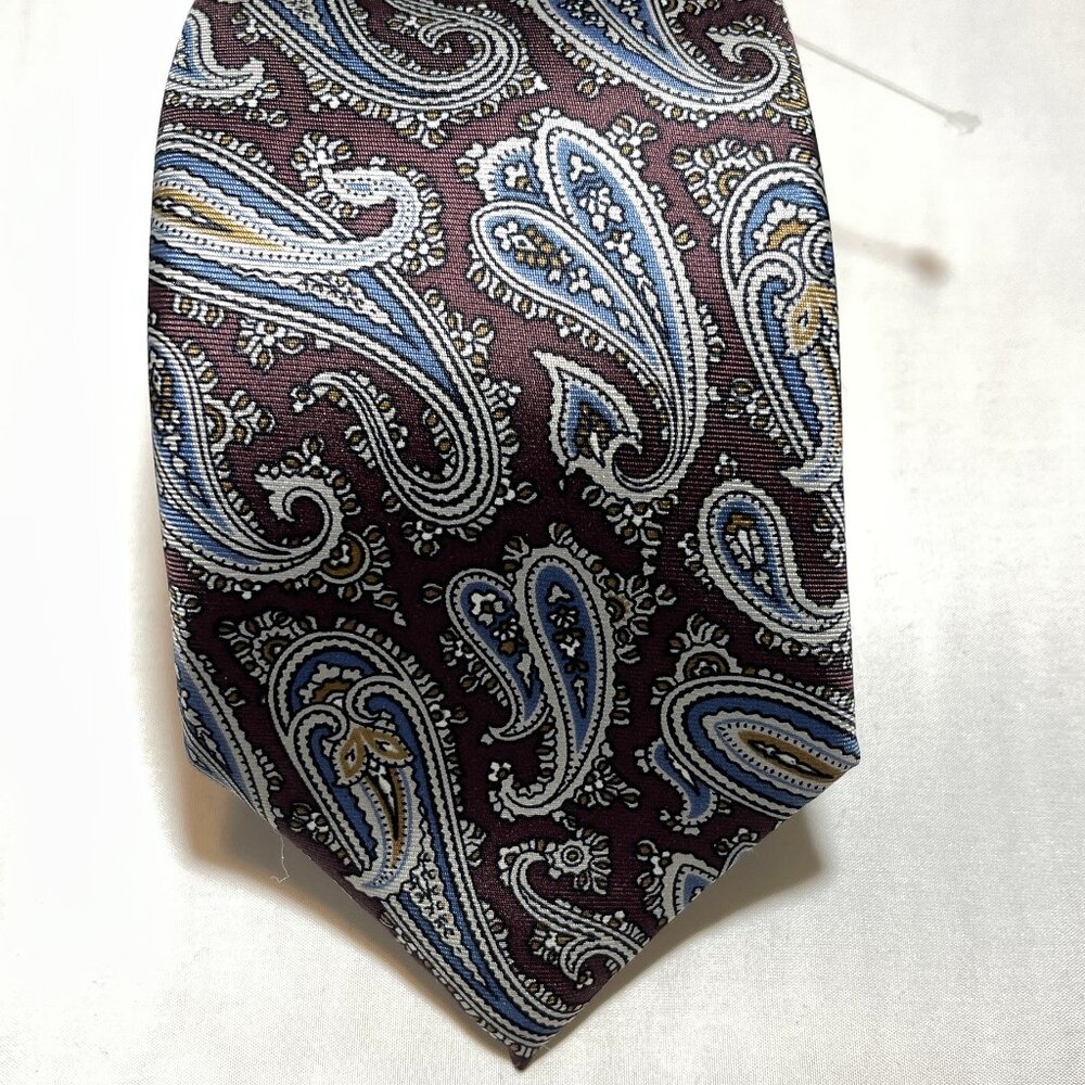 Dior 100% Silk Narrow Width Paisley Tie Men's Accessories - Vintage Christian Di